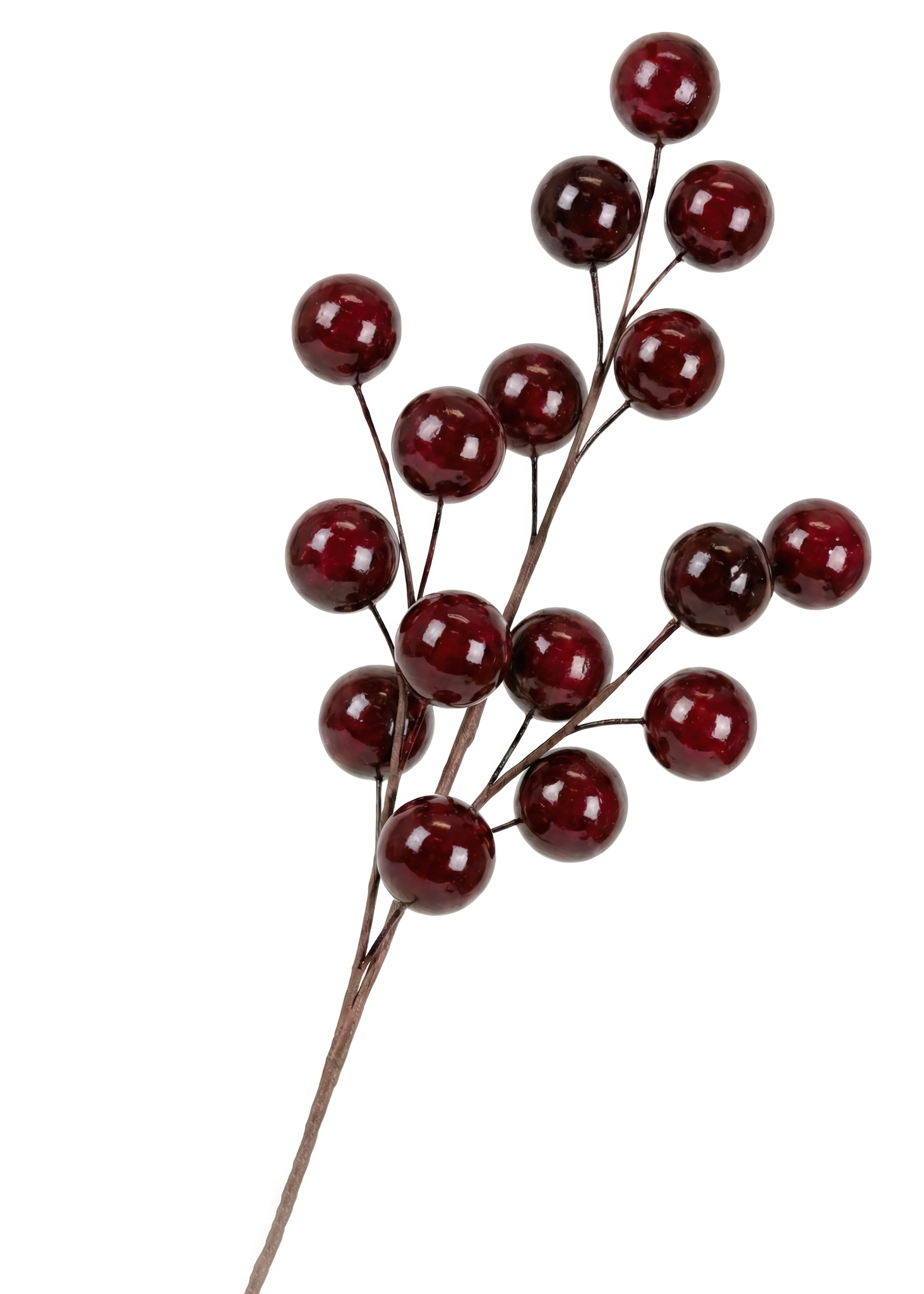 STEM BERRIES POLYFOAM DK RED 7X35.5 STEM BERRIES POLYFOAM DK RED 7X35.5