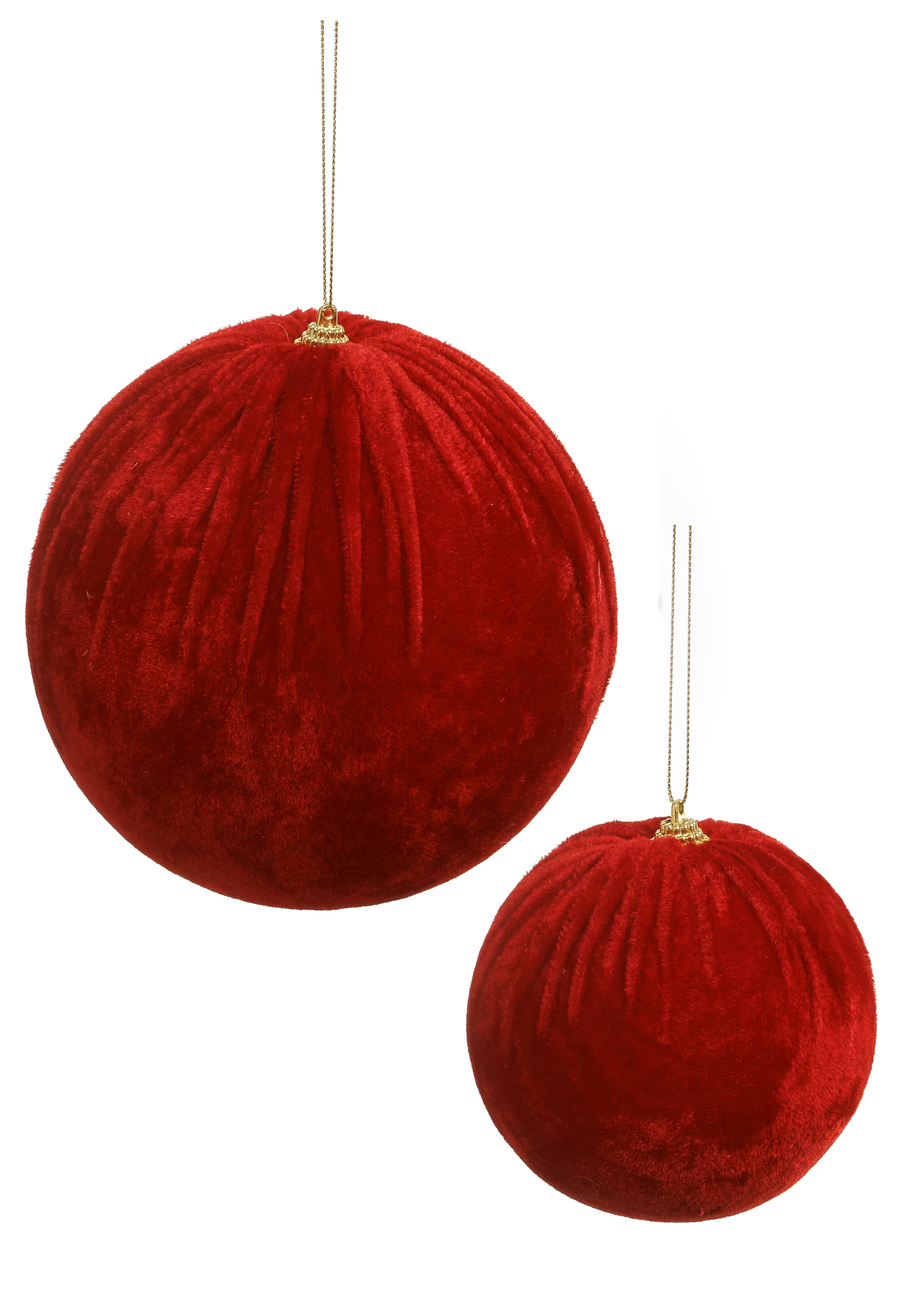 ORNAMENT (DZ) VELVET FOAM/POLY RED 4X4 ORNAMENT (DZ) VELVET FOAM/POLY RED 4X4