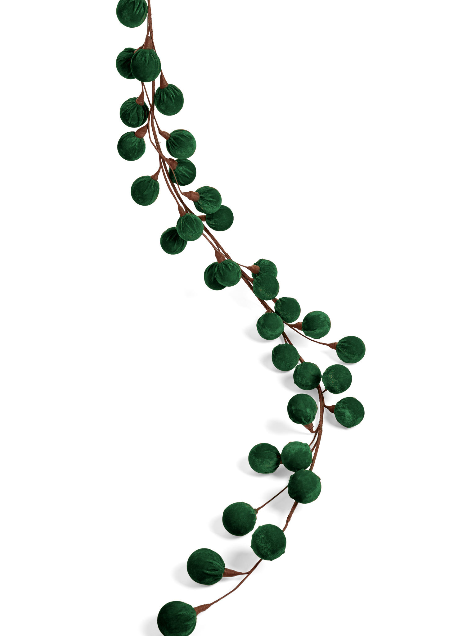GARLAND VELVET BALL FOAM/POLY GREEN 7X67 GARLAND VELVET BALL FOAM/POLY GREEN 7X67