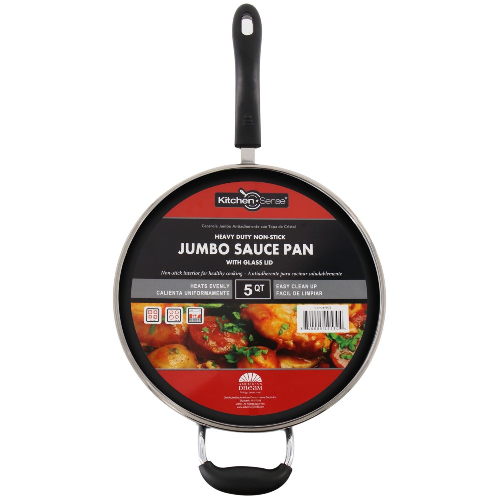 5Qt Heavy Duty Jumbo Sauce Pan W. Glass Lid (6)