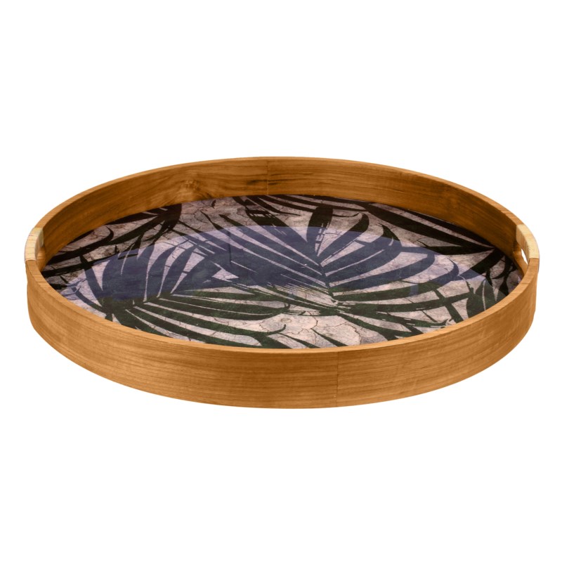Edith Round Tray in Green