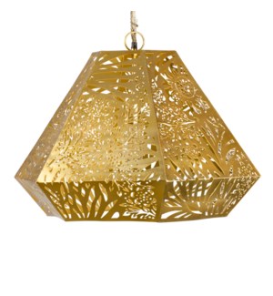 Marigold Diamond Pendant in Brass