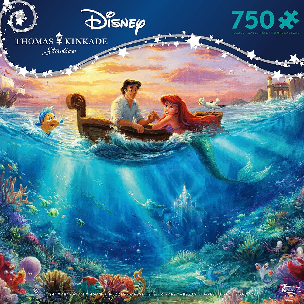 750pc Thomas Kinkade Disney Dreams Asst 6 Bl Ceaco Kroeger Inc
