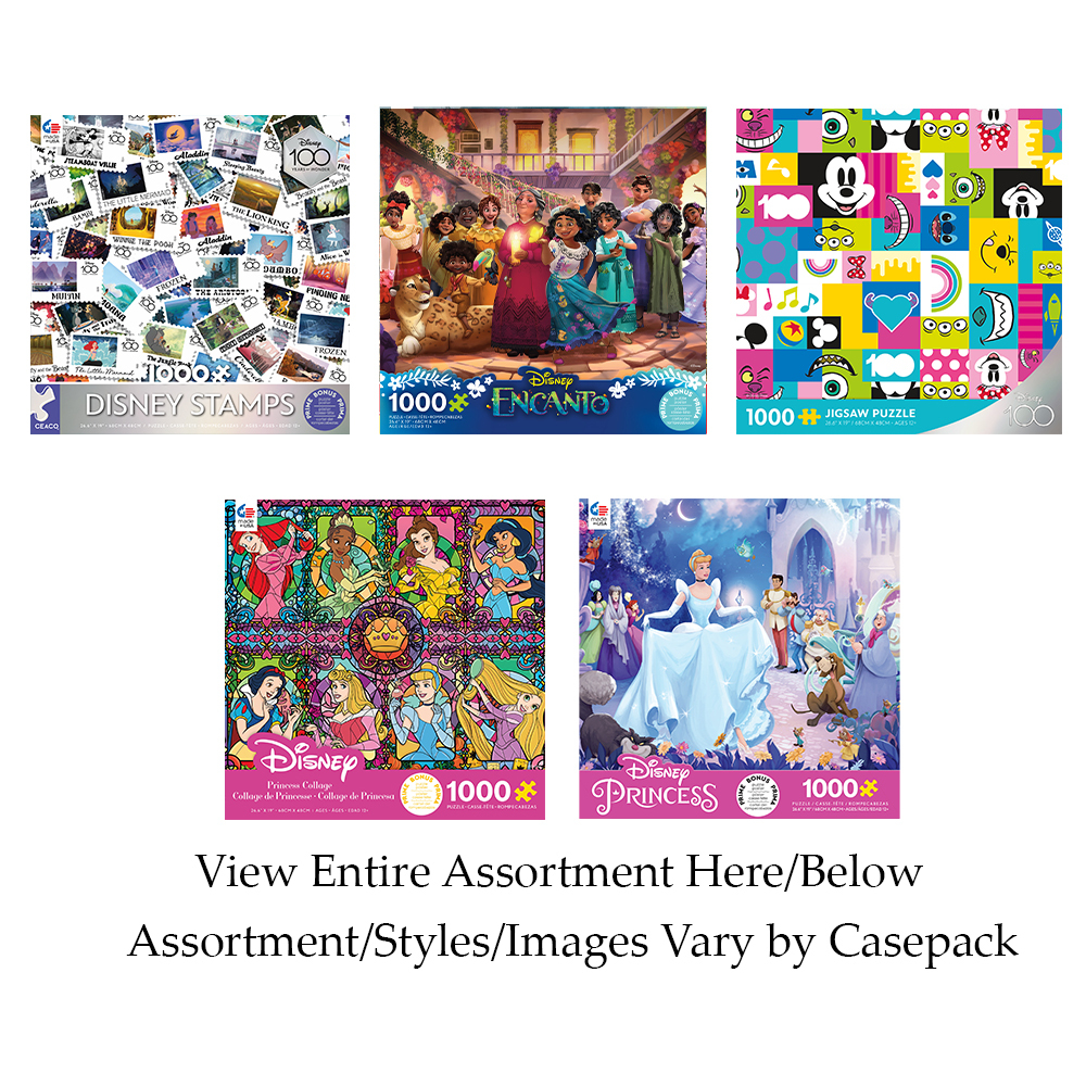 1000pc Disney Fine Art Asst 6 Bl Ceaco Kroeger Inc