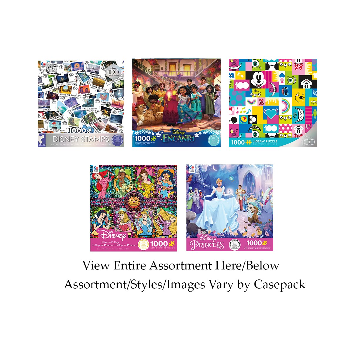 1000pc Disney Fine Art Asst 6 Bl Ceaco Kroeger Inc