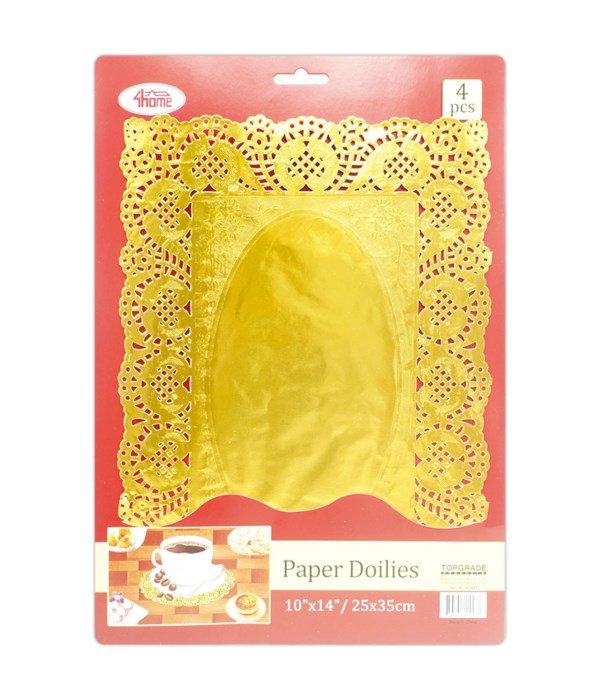 10x14"/4ct doilies gold 24/240