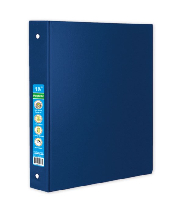 1.5"hard cover binder blue 12s
