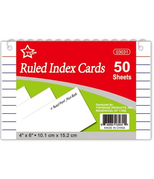 4x6"/50ct spiral index card 48