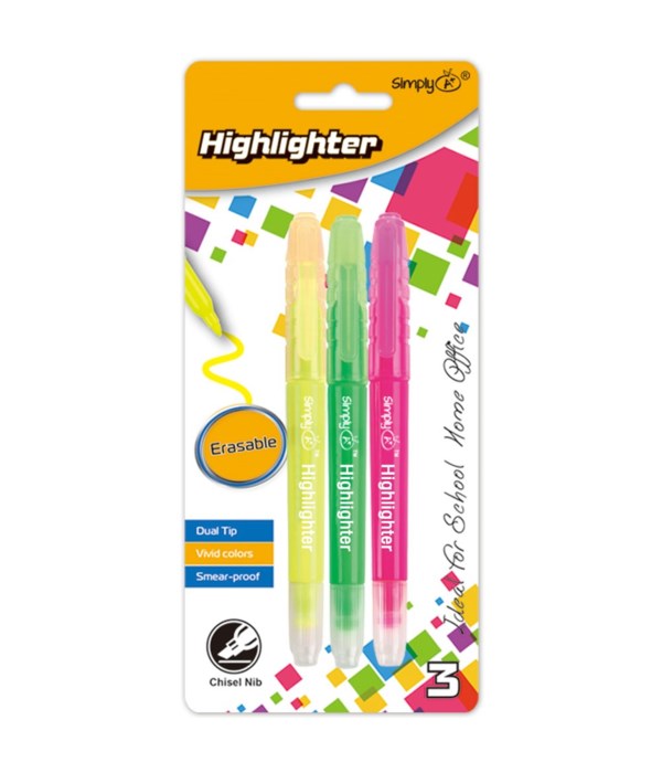 3ct eraserable highlighter