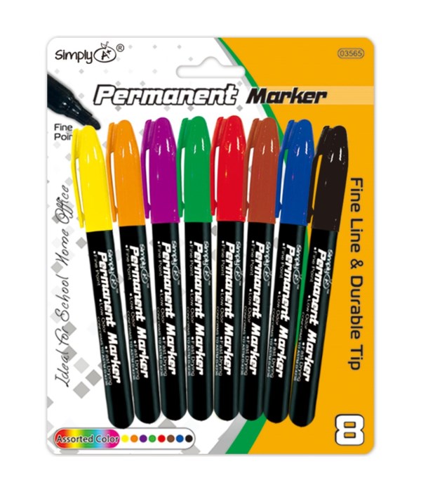 8ct permanent markers 24/144s