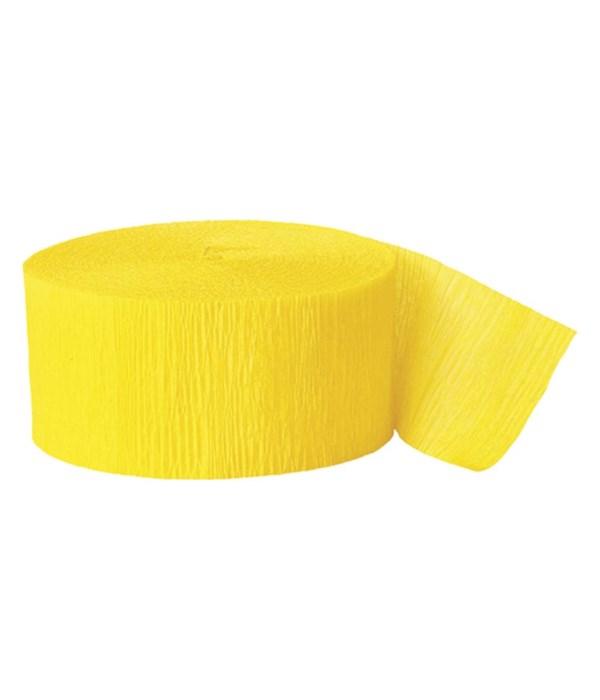 crepe streamer yellow 12/144s