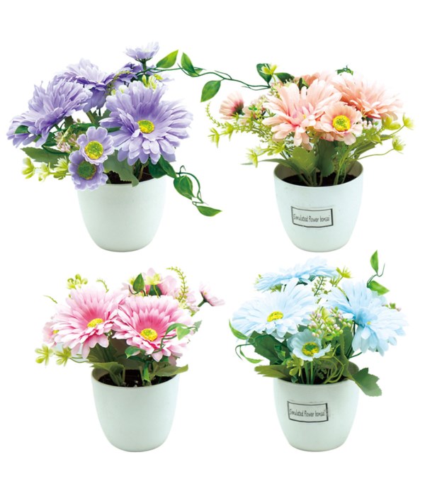10" potted flower astd 24/144s