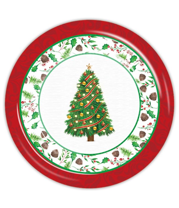 9"/8ct xmas pp plate 24/144s