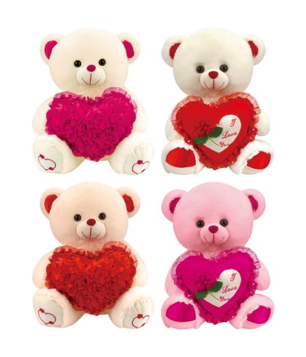 9" bear w/rose 4-color 24/48s