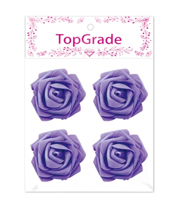 3"/4ct foam rose purple 12/288