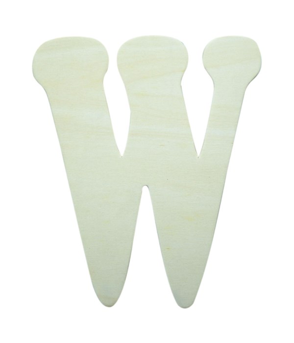 7" wooden letter W 12/600s
