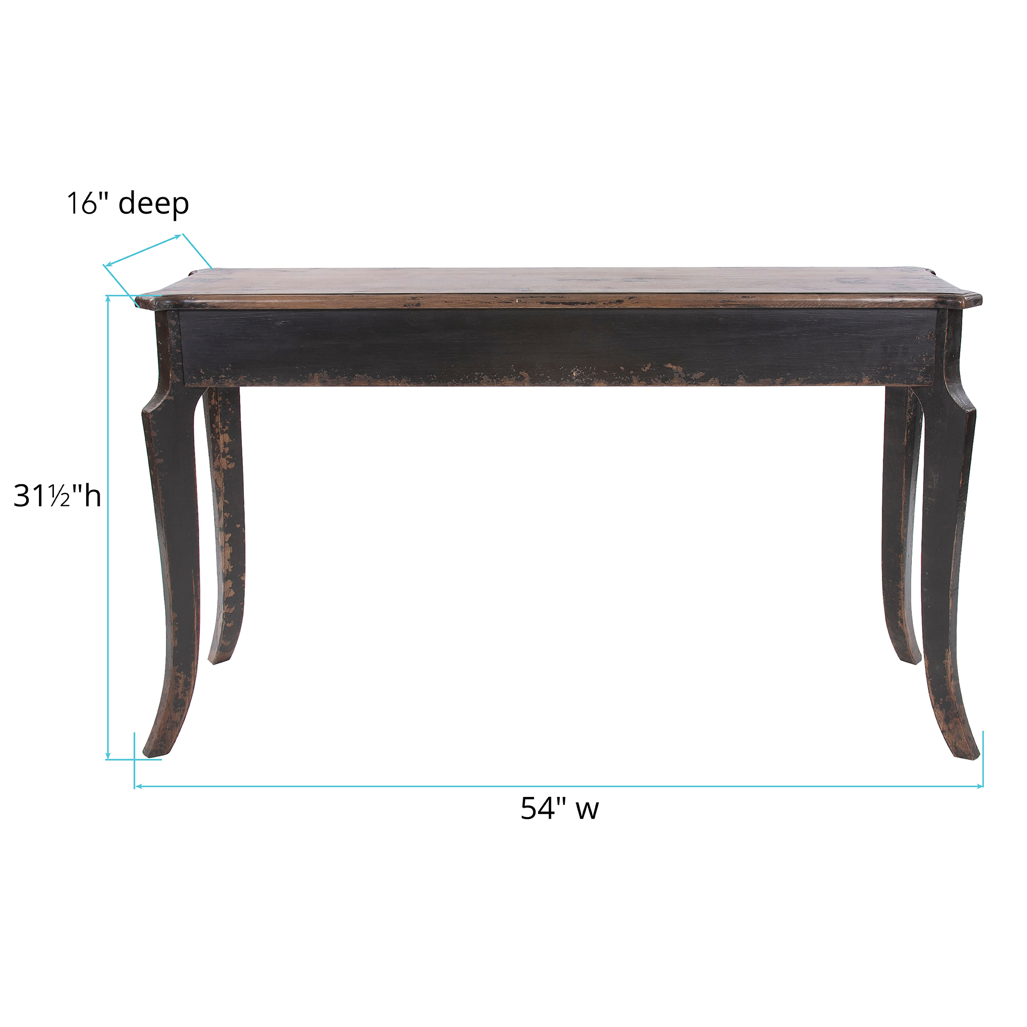 Distressed Black Farm House Console Table Console Tables The Howard Elliott Collection