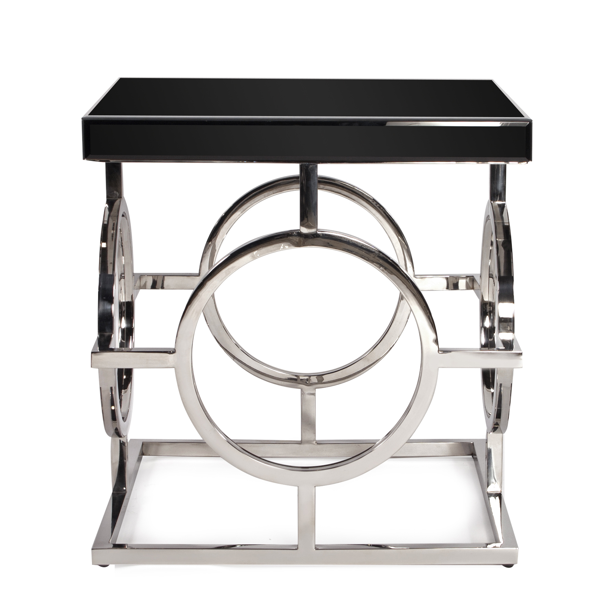 Stainless Steel Side Table With Black Top - all | The ...