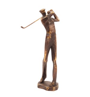 Bronze Swinging Golf Player