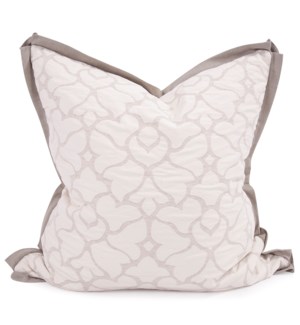 24" x 24" Pillow Fleurs Linen - Down Fill