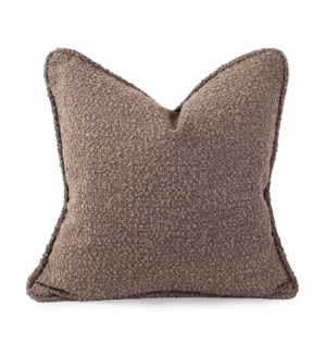24 in. x 24 in. Pillow Barbet Chocolate  - Down Insert