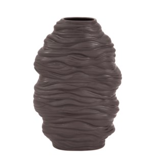 Graphite Organic Abstract Vase, Large
