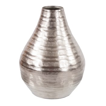 Chiseled Silver Bell Vase, Large