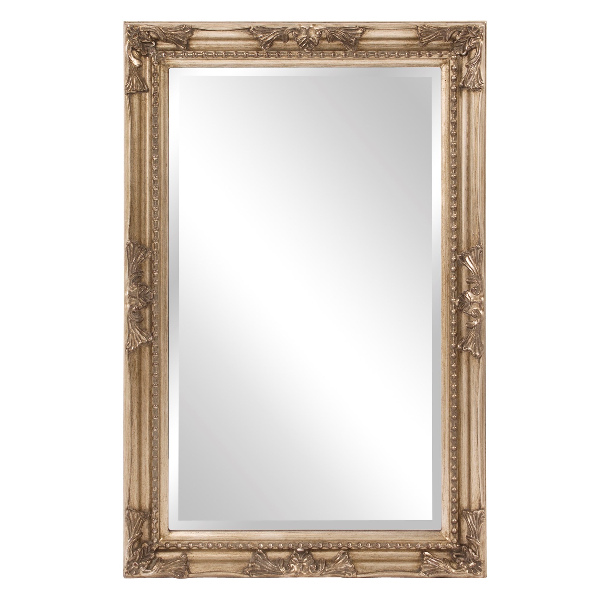 Glossy White Howard Elliott Queen Ann Rectangular White Mirror 53081