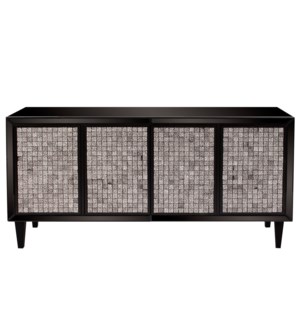 Glossy Black Cabinet w/ Tile Front