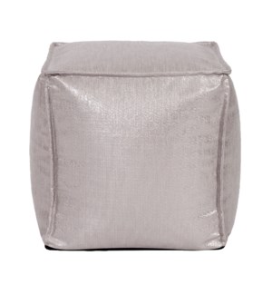 Square Pouf Glam Pewter