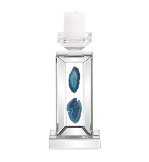 Turquoise Geode Candle Holder Small