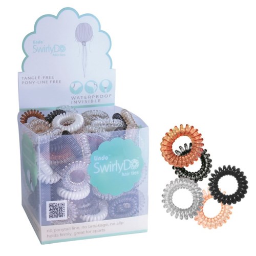 Swirlydo Hair Ties In Display 144 Pce Neutral Swirlydo