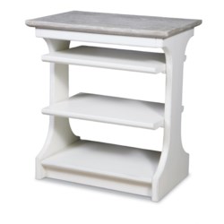 KENNEDY CHAIRSIDE TABLE - WH/RW+
