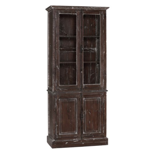 Rustic Cupboard With Chicken Wire Armoires And Cabinets Beyond