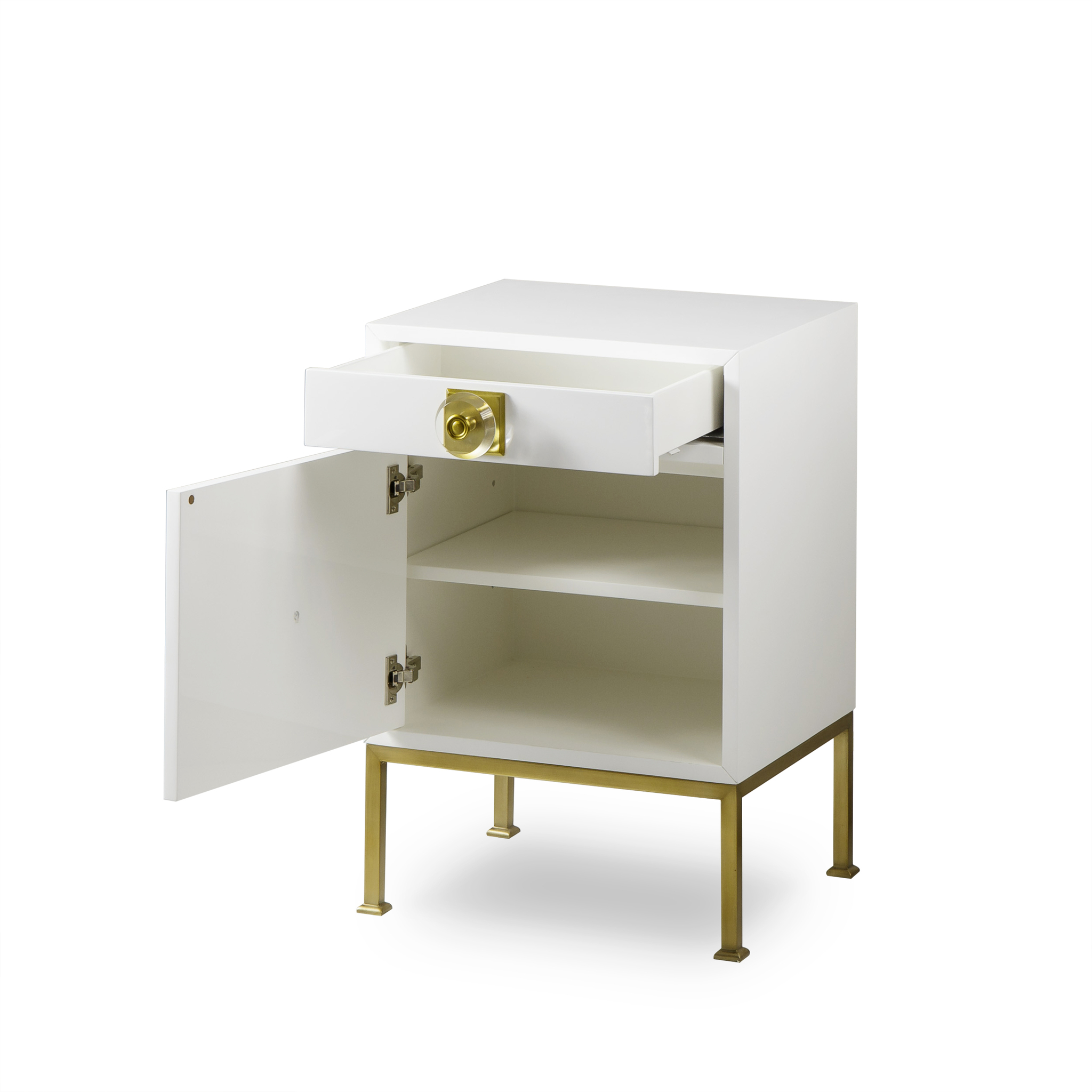 Formal Nightstand White Lacquer nightstands Sonder Distribution