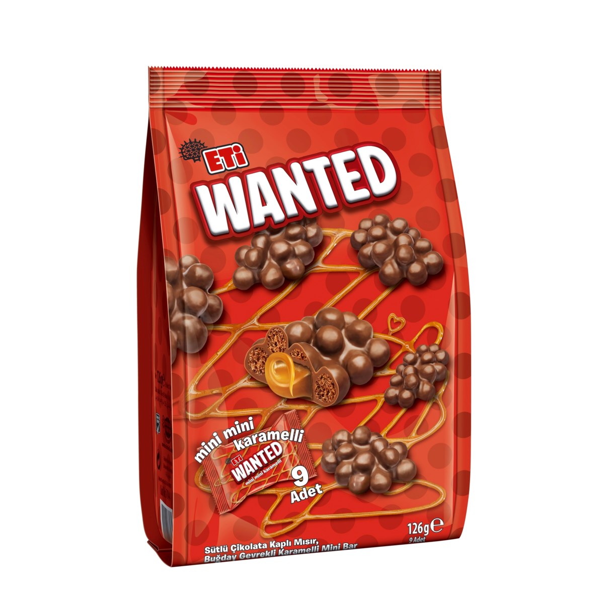 WANTED BUMBA CARAMEL BAG 126Gx12 cookies Turkana Food