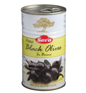 PITTED BLACK OLIVES 360GRx24