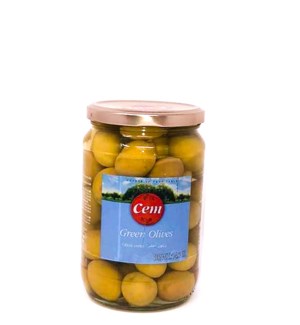 GREEN WHOLE OLIVES 720 GrX12