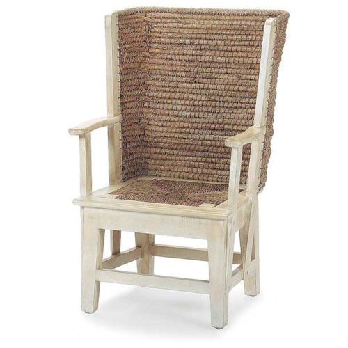 Orkney Antique White Warming Chair Orkney Isles Collection