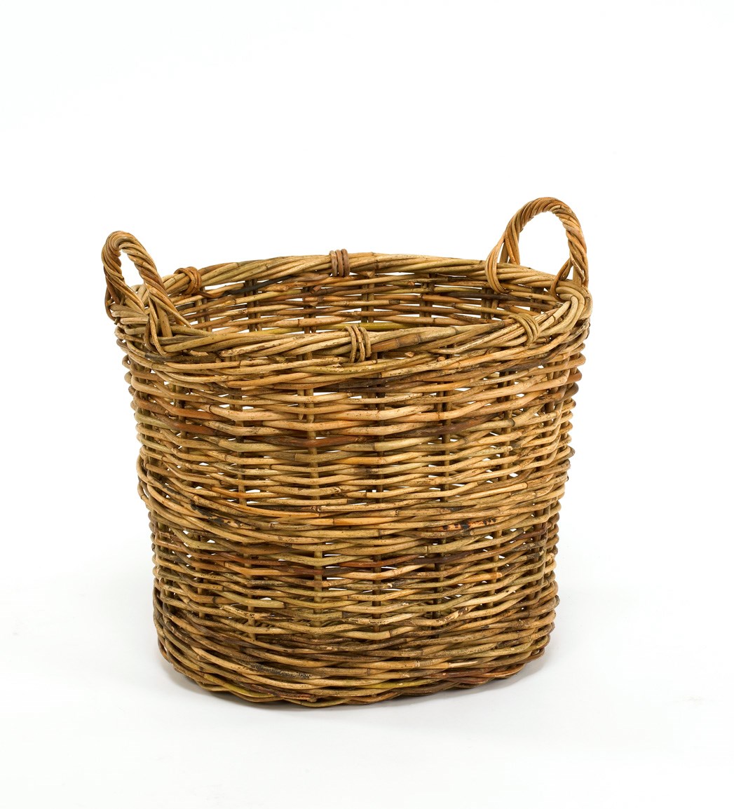 wicker blanket basket