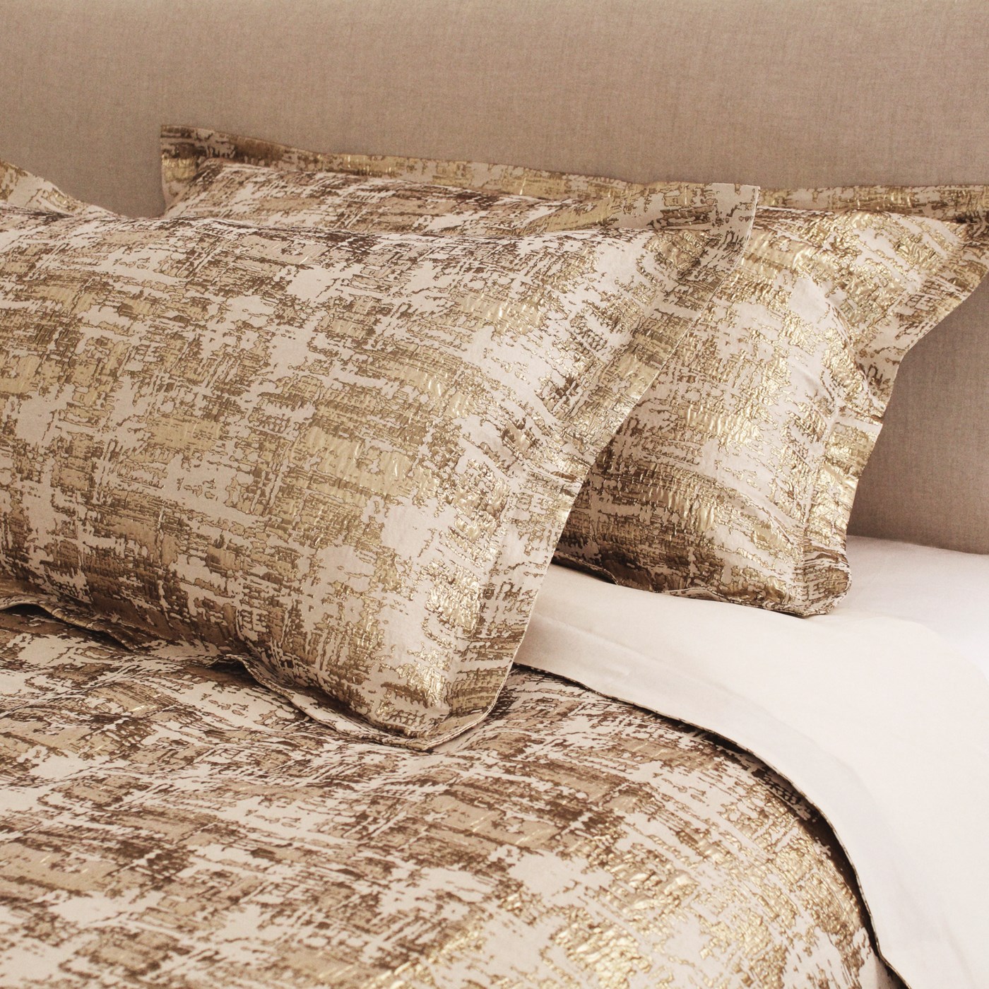 Scratch Duvet Set Gold Duvet Sets Ann Gish Luxury Linens
