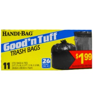 GOOD'N TUFF #12TS11B- 26GAL TRASH BAG