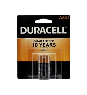 DURACELL BATTERIES AAA-2 COPPER TOP