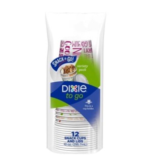 DIXIE TO GO SNACK CUPS & LIDS