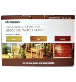 GLOSS OIL WOOD FINISH REDWOOD STAIN