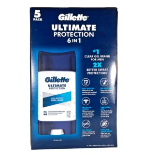 GILLETTE ULTIMATE PROTECTION 6IN1 COOL WAVE