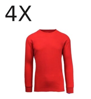 V NECK - RED THERMAL SHIRTS