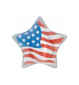 BALLOON #87004 AMERICAN FLAG/STAR
