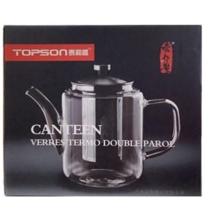 AGS #THH-Z1200 GLASS TEAPOT KETTLE