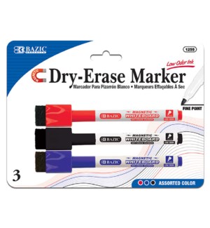 BAZIC #1255 DRY ERASE MARKERS MAGNETIC C